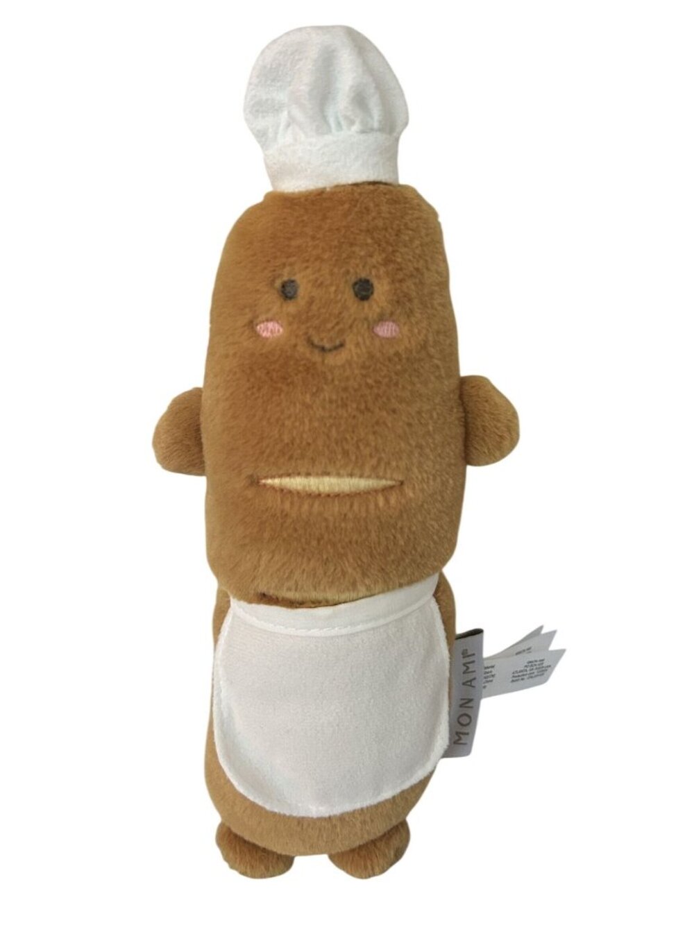 MON AMI Baguette The Chef Plush Toy Bread Doll 9" Cute & Funny Soft Stuffed 2024